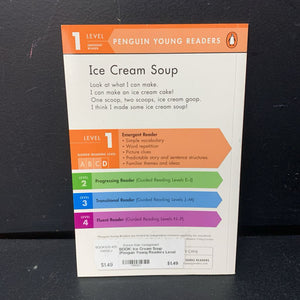 Ice Cream Soup (Penguin Young Readers Level 1) (Ann Ingalls) -reader paperback