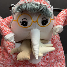 Load image into Gallery viewer, "There was an Old Lady who Swallowed a Fly" Hand Puppet w/Accessories (Alma's)
