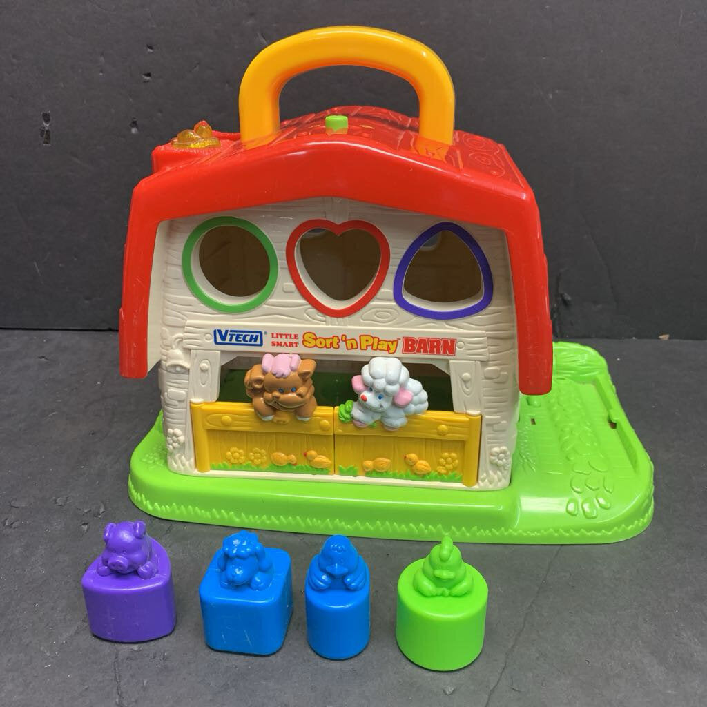 Little Smart Sort n' Play Barn Shape Sorter w/Shapes Battery Operated