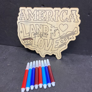 Wooden USA Craft Kit