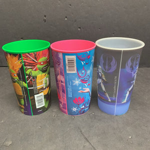 3pk Character Plastic Cups
