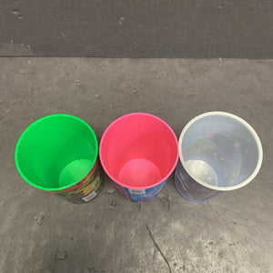 3pk Character Plastic Cups