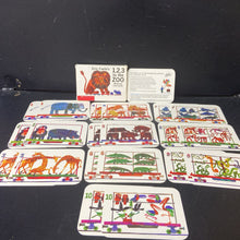 Load image into Gallery viewer, 1,2,3 to the Zoo Matching Card Game
