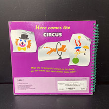 Load image into Gallery viewer, Here Comes the Circus: A Fun Story Told with 10 Stencil Pictures -activity board
