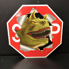 Load image into Gallery viewer, "Stop Scaring Me" Dinosaur Sign two sided
