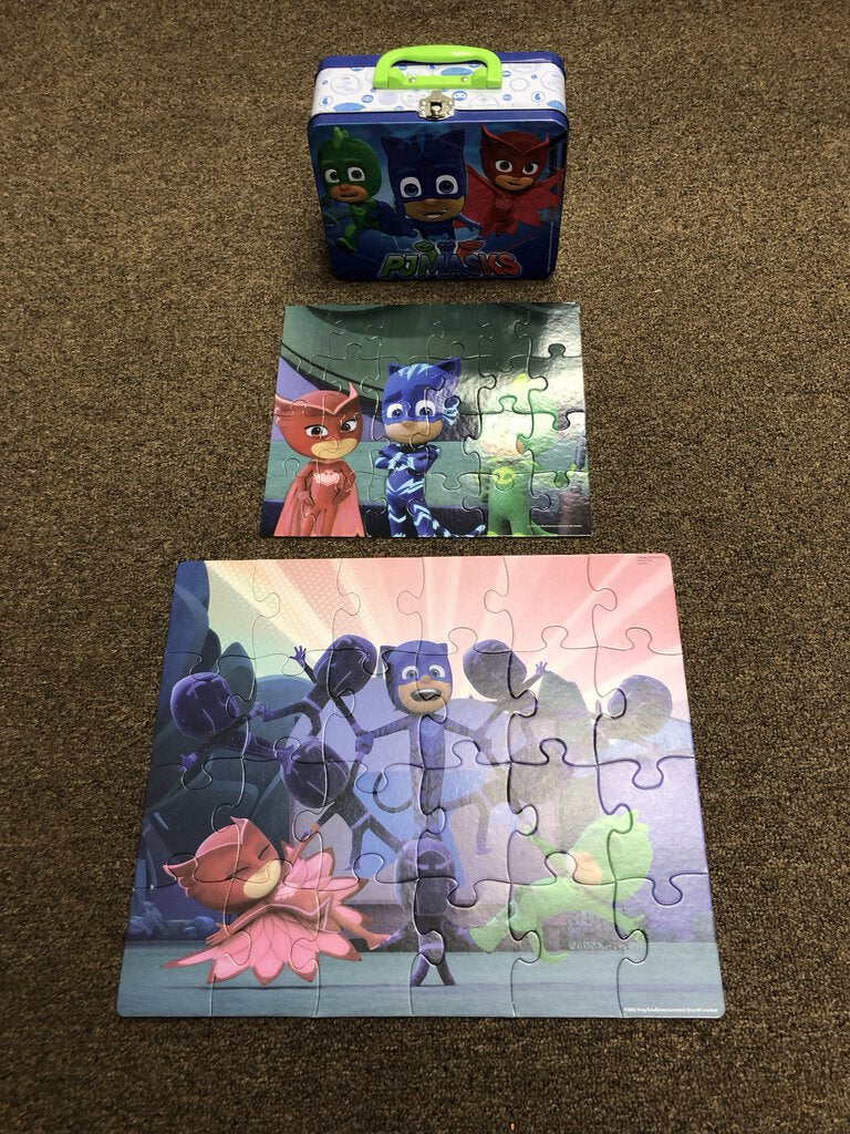 2 Puzzles in Tin Container