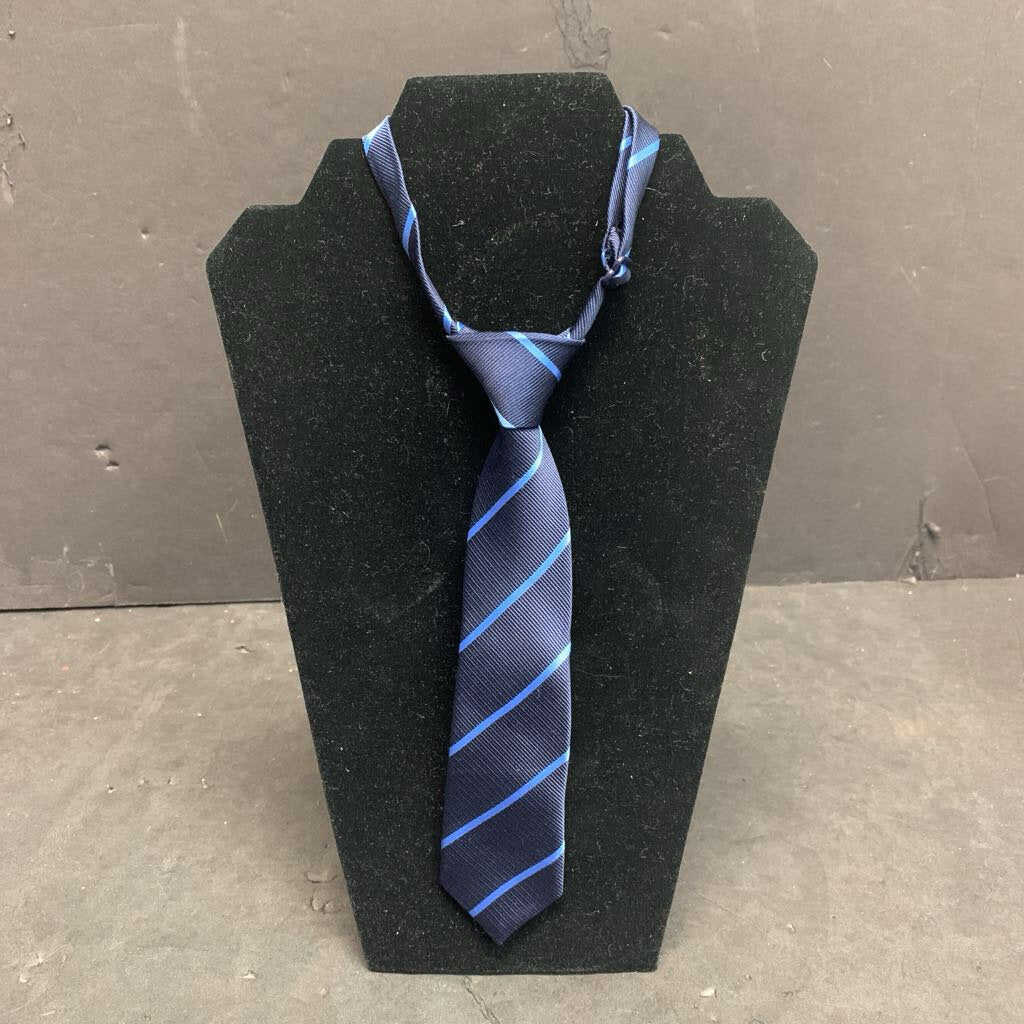 Boys Striped Clip On Tie