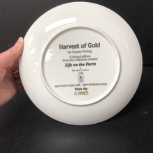 Load image into Gallery viewer, Life on the Farm "Harvest of Gold" by Charles Freitag Plate #A4443 Danbury Mint Collectors Plate

