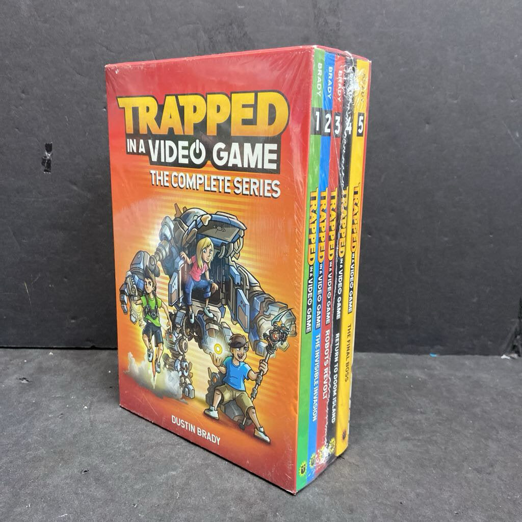 [NEW] Trapped in a Video Game: The Complete Series Box Set (Dustin Brady) (Graphic Novel) -series paperback