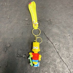 "Beautiful every day" Bart Simpson w/Skateboard Keychain (NEW)