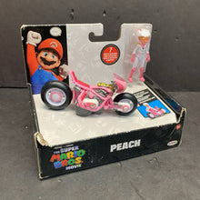 Load image into Gallery viewer, Peach Pull Back Racer Bicycle w/Figure (NEW)
