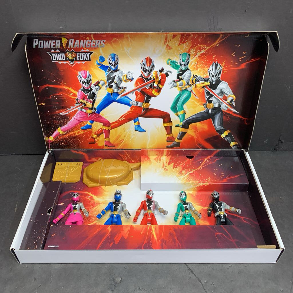 5pk Dino Fury Battle Attackers Ranger Team w/Accessories (NEW)