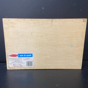 Wooden See & Spell Learning Puzzle in Wooden Tray