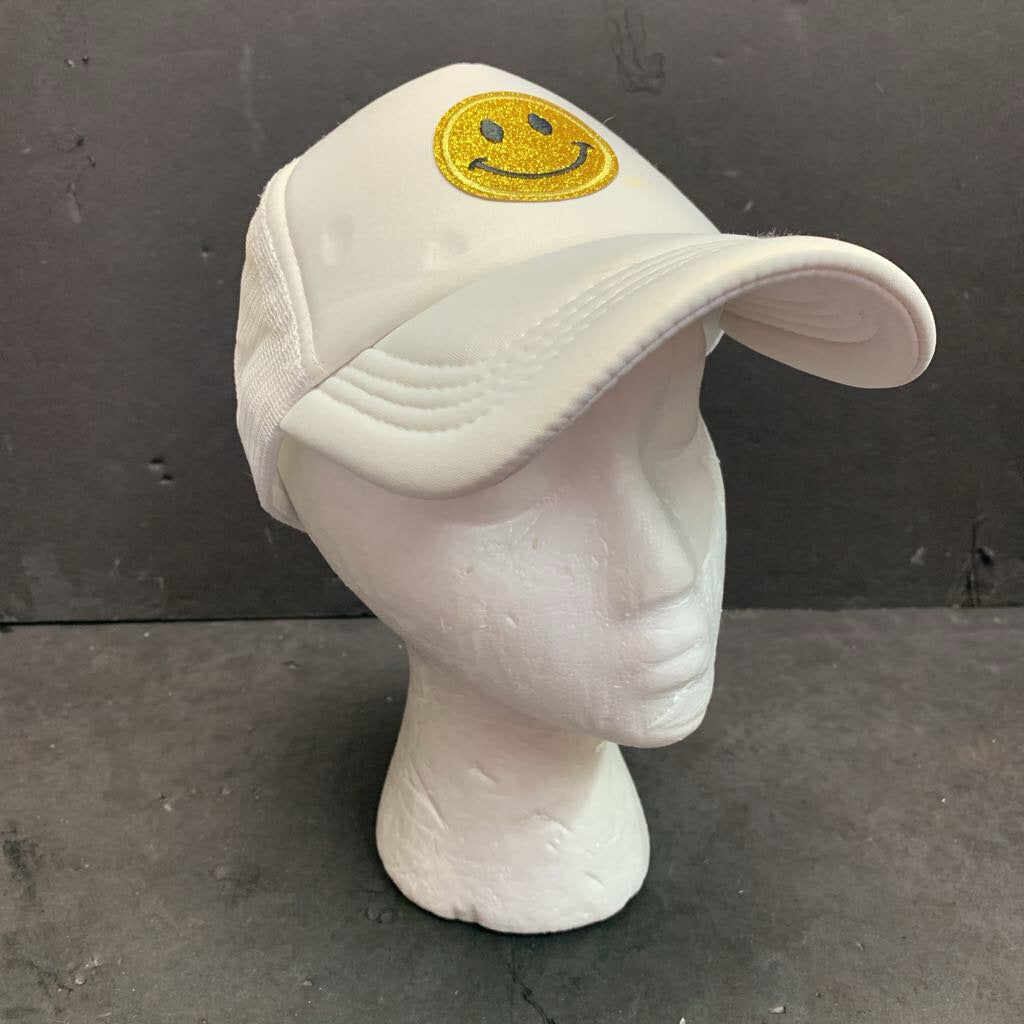 Girls Sparkly Smiley Face Hat