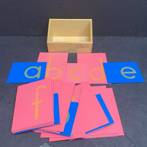 Montessori Sandpaper Letters Set