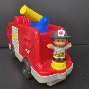 Firetruck w/Figures Battery Operated