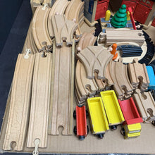 Load image into Gallery viewer, Mountain Rock Wooden Train Track w/Trains &amp; Accessories
