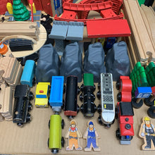 Load image into Gallery viewer, Mountain Rock Wooden Train Track w/Trains &amp; Accessories
