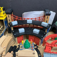 Load image into Gallery viewer, Mountain Rock Wooden Train Track w/Trains &amp; Accessories
