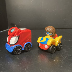2pc Spidey & His Amazing Friends Ms. Marvel & Trac-E Amazing Minis Cars