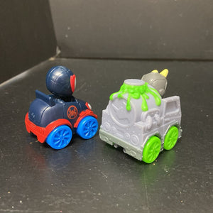 2pc Spidey & His Amazing Friends Rhino Disc Dasher & Miles Morales Amazing Minis Cars