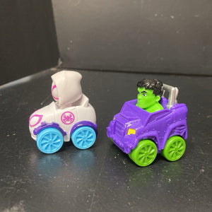2pc Spidey & His Amazing Friends Ghost & Hulk Amazing Minis Cars