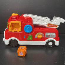 Load image into Gallery viewer, Tumbling Block Firetruck w/Block Battery Operated
