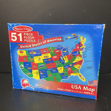 Load image into Gallery viewer, 51pc USA Map Floor Puzzle
