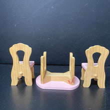Load image into Gallery viewer, Wooden Dollhouse Kitchen Table &amp; Chairs

