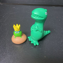 Load image into Gallery viewer, 2pc Mr. Dinosaur &amp; Crown Frog Figures Set
