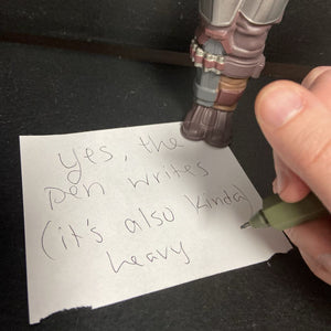 Disney Parks Galaxy's Edge Mandalorian Grogu Figure/Ink Pen