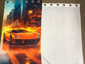 2pc Sports Car Blackout Curtains