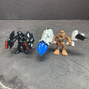 2pk Galactic Heroes Chewbacca & First Order Pilot Figures