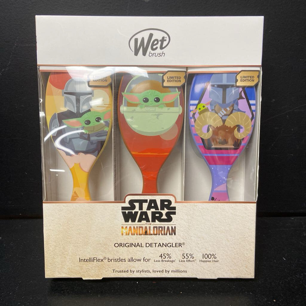 Wet Brush 3pk The Mandalorian Original Detangler Brush Set (NEW)