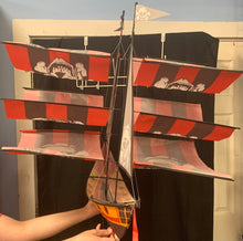 Load image into Gallery viewer, Nylon 3-D Pirate Ship Kite (Windsun)
