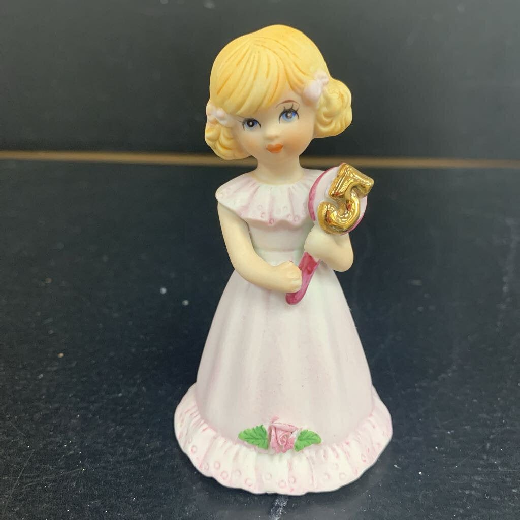 Age 5 Birthday Girls Ceramic Figurine