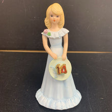Load image into Gallery viewer, Age 14 Birthday Girls Ceramic Figurine
