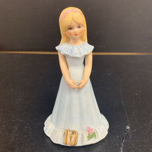 Load image into Gallery viewer, Age 10 Birthday Girls Ceramic Figurine
