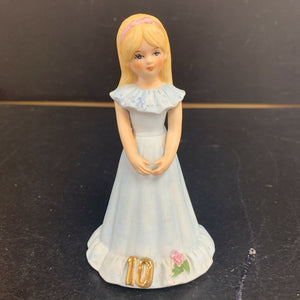 Age 10 Birthday Girls Ceramic Figurine