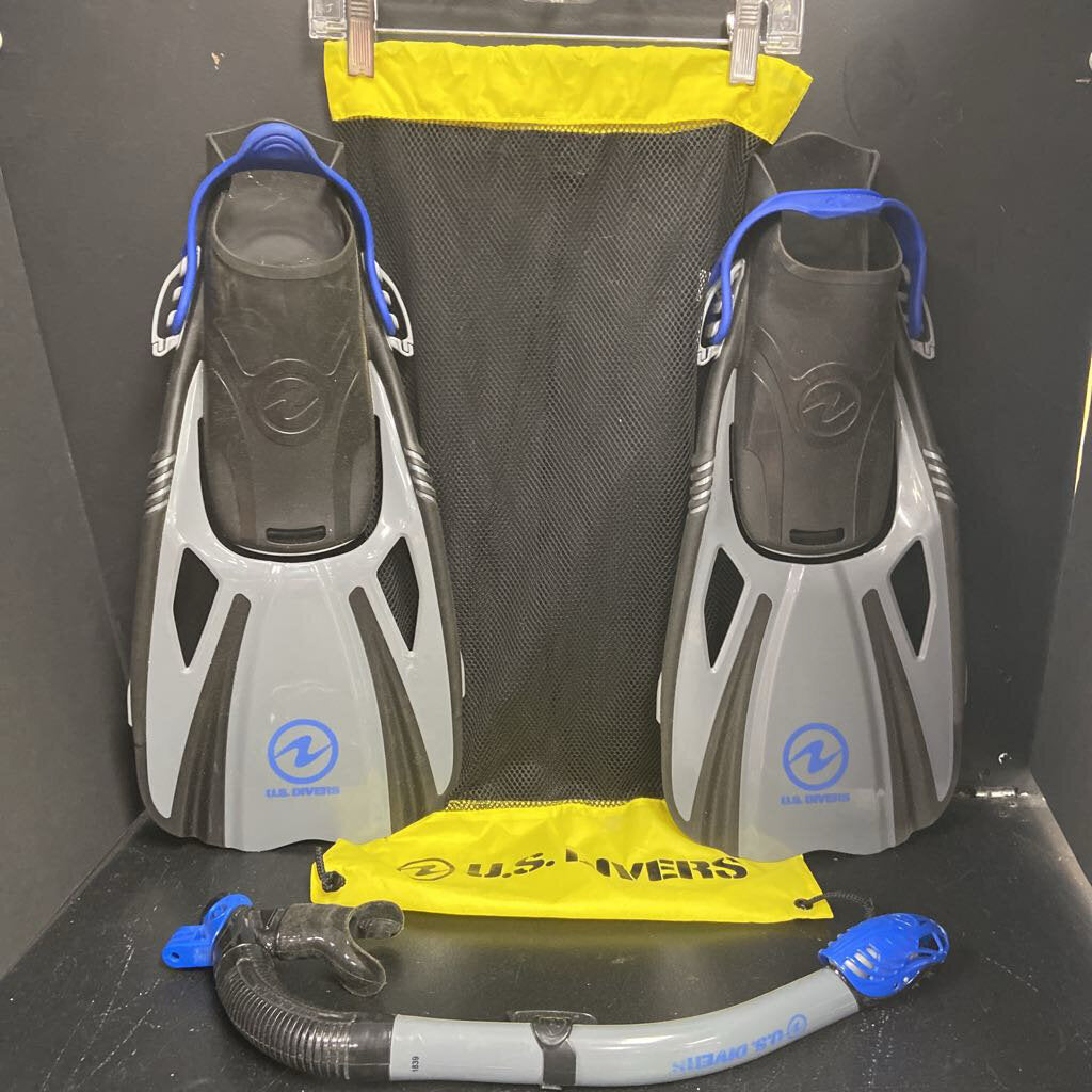 Snorkel & Fins Set (U.S. Divers)