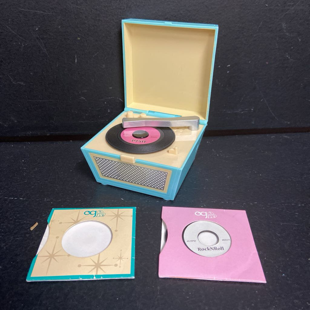 Record Player w/Records for 18