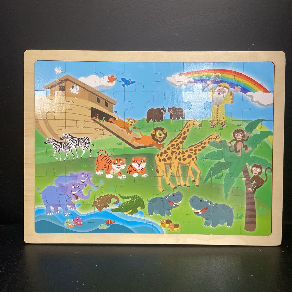 48pc Wooden Noah's Ark Puzzle