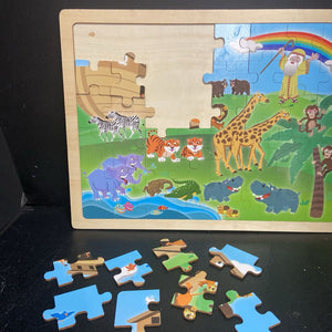 48pc Wooden Noah's Ark Puzzle