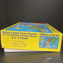Load image into Gallery viewer, 33pc World Map Extra Large Floor Puzzle
