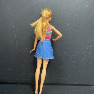 Doll in Striped Dress