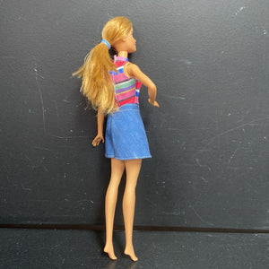 Doll in Striped Dress
