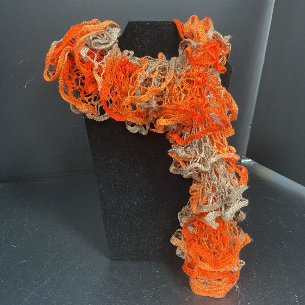 Ruffled Knit Scarf