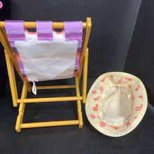 Load image into Gallery viewer, Day at the Beach Chair w/Accessories for 18&quot; Doll
