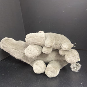 Mother Rhino w/Baby Rhino Plush 1986 Vintage Collectible