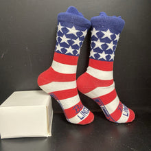 Load image into Gallery viewer, Girls &quot;Babe Lincoln&quot; USA Socks (Freaker Feet)
